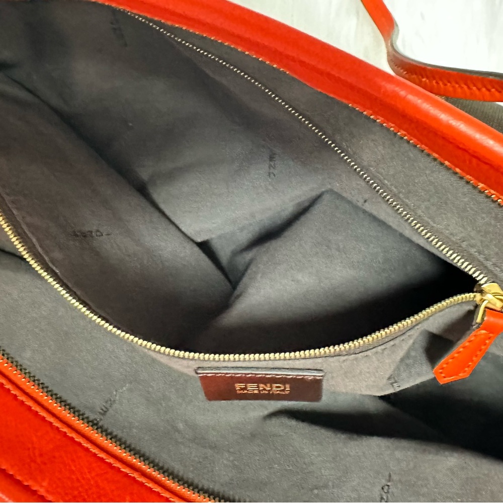 Fendi Women's Striped Tote Bag - orange and Brown - Picture 8 of 16